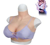 Tex-Eorey Silicone Breast Forms Crossdressers Realistic Gel Filled Fake Breasts Z Cup for Transgender Cosplay,Wheat,Z