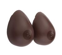 Tex-Eorey Silicone Breast Forms False Boobs, Lifelike False Boobs Prosthesis for Crossdresser Transgender Mastectomy Breast Prosthesis, 100% Non-Allergic Medical Silicone,Black~NOselfadhesive,800g