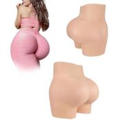 Tex-Eorey Silicone Butt Lifter Panties Hip Enhancer Male To Female Pants Fake Vagina Hiding Gaff Shorts for Crossdressers,White(upgrades)