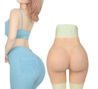 Tex-Eorey Silicone Butt Pads Panties for Women Hip Enhancement Panty Open Crotch Fake Butt Pants,White,One Size