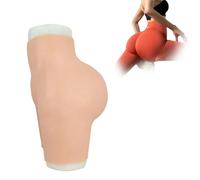 Tex-Eorey Silicone Fake Vagina Panties Realistic Buttock Hip Enhancer Shorts for Crossdresser, Transgender, Drag Queen,Brown(basics)