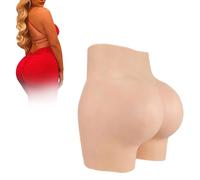Tex-Eorey Silicone Fake Vagina Panties Realistic Buttocks Lifter Pants Hip Enhancement Panty for Drag Queen, Crossdressers,White(basics)