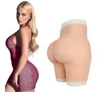 Tex-Eorey Silicone Hiding Gaff Fake Vagina Panties Hip Enhancer Shaper Panty Buttocks Control Shorts for Crossdresser,Brown(upgrades)