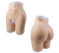 Tex-Eorey Silicone Hip Panties Fake Big Butt Shapewear Artificial Hip Shaper Padded Panties for Women,White,One Size