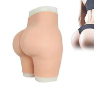 Tex-Eorey Silicone Panties Crossdresser Hip Enhancer Underwear Fake Butt Pants for Cosplay Transgender,White(upgrades),One Size