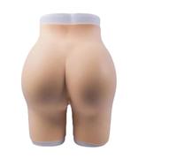 Tex-Eorey Silicone Pants Fake Ass Hip Pads Lifting Panties Realistic Butt Body Shaper Underwear Padded Push Up Panty ,Wheat,One Size