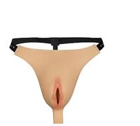 Tex-Eorey Silicone Pants Triangle Thong Hiding Gaff Camel Toes Underwear for Crossdresser Transgender Ladyboy,White,One Size