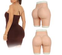 Tex-Eorey Silicone Vagina Panties Hip Lift Butt Shaper Control Shorts Male To Female for Crossdresser Transgender,Brown(basics),One Size