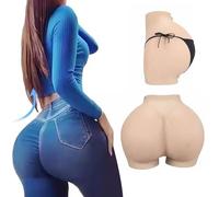 Tex-Eorey Transgender Silicone Fake Vagina Pants Fake Ass Butt Pads Lifter Shaper Control Panty Crossdressers Hip Enhancer for Women,Natrual,basics