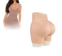 Tex-Eorey Transgender Silicone Vagina Pants Butt Lifter Panties Men's Hiding Gaff Penetrable Fake Pussy Panty,Wheat(basics),One Size