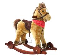 Tex the Rocking Horse Plush Kids Ride on Toy with Flip Down Wheels and Sounds, Toddler Rocker