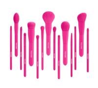 TEXAMO Makeup Brush Set, 15 Pcs Makeup Brush Professional Make Up Brushes for Foundation Powder Blush Highlighter Concealer Makeup Brush Kit for Travel, Red