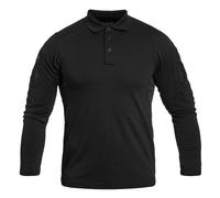 Texar Elite Pro Long Sleeve Polo Shirt - Black