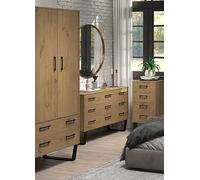 Texas 2 Door 2 Drawer Wardrobe Black
