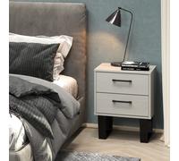 Core Products Texas 2 Drawer Bedside Cabinet Grey, Grey