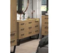 Texas 3+3 Drawer Wide Chest Black