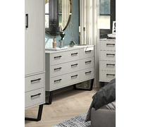 Texas 3+3 Drawer Wide Chest Black