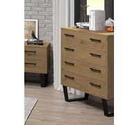 Texas 4 Drawer Chest Black