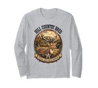 Texas Axis Deer Hunter Hill Country Bred Lone Star State Long Sleeve T-Shirt