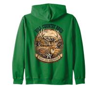 Texas Axis Deer Hunter Hill Country Bred Lone Star State Zip Hoodie