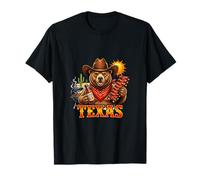 Texas BBQ Bear Western Grill Vibes T-Shirt
