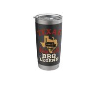 Texas BBQ Legend Pitmaster Grill Master Smoked Brisket Gift Stainless Steel Insulated Tumbler