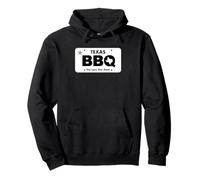 Texas BBQ License Plate Texas BBQ Pullover Hoodie