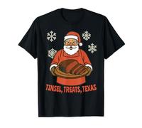 Texas BBQ Santa Brisket Funny Holiday Christmas Humor Design T-Shirt