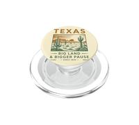 Texas Big Land & Bigger Pause Vintage Outdoor And Adventure PopSockets PopGrip for MagSafe