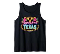 Texas Birthday Bash Party Funny Floral Vintage Tank Top