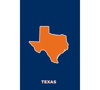 TEXAS BLUE AND ORANGE - Premium Lined Journal | 6" x 9" | Soft Cover | 120+ Pages - Bold State-Inspired Design: A High-Quality State Notebook - Ideal for School, Work, or Everyday Notes