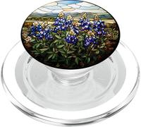 Texas Bluebonnet Wildflower Round Design PopSockets PopGrip for MagSafe