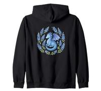 Texas Bluebonnets Dragon Nerdy Texans Artwork Texan Zip Hoodie