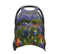 Texas Bluebonnets Scenery Baby Car Seat Canopy Cover, Multi Use Breathable Nursing Breastfeeding Covers for Mom Soft Stroller Sun Shade Newborn Shower Gift