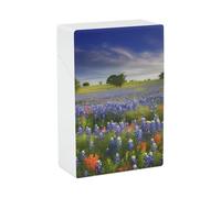 Texas Bluebonnets Scenery Cigarette Case for Gift, Flip Smoking Boxes for Men Women, Waterproof Cigarette Holder Case, Portable Cigarette Box for Business, Travel, Outdoor