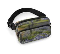 Texas Bluebonnets Scenery Fanny Pack for Men Women, Durable Sling Chest Bag with Adjustable Strap & Large Pocket, Small Crossbody Bag for Running, Hiking, Cycling, Travel