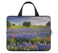 Texas Bluebonnets Scenery Laptop Sleeve Ultra-Thin, Waterproof 12inch Laptop Bags, Portable Protective Computer Bag with Hand Strap