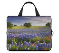 Texas Bluebonnets Scenery Laptop Sleeve Ultra-Thin, Waterproof 13inch Laptop Bags, Portable Protective Computer Bag with Hand Strap
