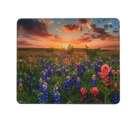 Texas Bluebonnets Scenery Mouse-Pad Non-Slip Rubber Base Mousepads for Office Home 9.4"x7.9"