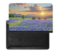 Texas Bluebonnets Scenery Passport Holder ID Card Protector Case Holder Travel Pack Unisex-adult Waterproof Passport