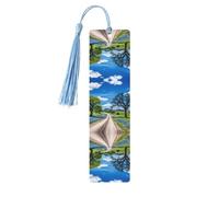 Texas Bluebonnets Scenery Print Wooden Bookmarks Tassel Bookmark Book Marks Reading Accessories,for Book Lovers Teachers