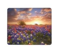 (Texas Bluebonnets Scenery) Printed Mousepad 7 x 8.6 in, Waterproof Non-Slip Mouse-Pad Rubber Base for Laptop Desktop Mat for Home Office Desk Decor