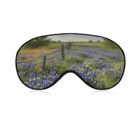 Texas Bluebonnets Scenery Sleep Mask for Women Men, Breathable Soft Sleeping Mask Adjustable Eye Cover Light Blocking Eye Masks for Travel, Home, Office, Nap, Flights