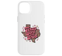Texas Born and Bred Leopard Pattern Lone Southern Girl Case for iPhone 14 Plus