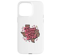 Texas Born and Bred Leopard Pattern Lone Southern Girl Case for iPhone 15 Pro Max