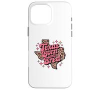 Texas Born and Bred Leopard Pattern Lone Southern Girl Case for iPhone 16 Pro Max