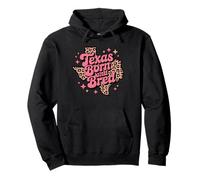 Texas Born and Bred Leopard Pattern Lone Southern Girl Pullover Hoodie
