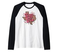 Texas Born and Bred Leopard Pattern Lone Southern Girl Raglan Baseball Tee