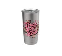 Texas Born and Bred Leopard Pattern Lone Southern Girl Stainless Steel Insulated Tumbler
