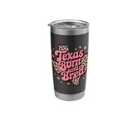 Texas Born and Bred Leopard Pattern Lone Southern Girl Stainless Steel Insulated Tumbler